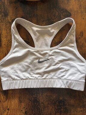 Nike Pro White Racerback Sports Bra Small